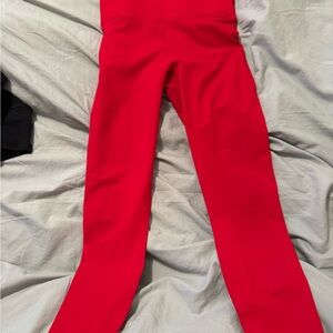Fabletics high waisted red powerhold 7/8 women’s small